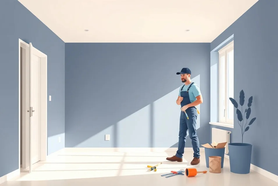 Intérieur rénové après travaux de peinture à La Motte-Servolex